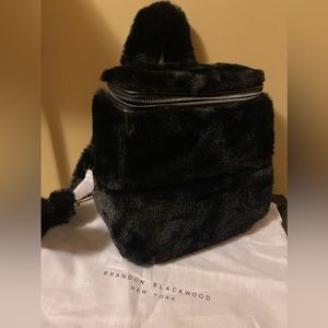 Brandon Blackwood Black Faux Mink Portmore Backpack